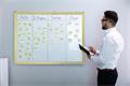 Whiteboard, magnetic, 60x90 cm, wooden frame, VICTORIA VISUAL